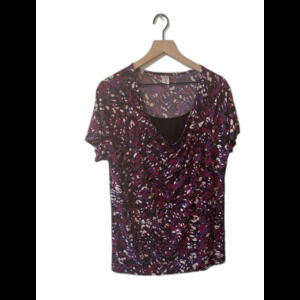 Women’s purple and black blouse size 1X 16 W